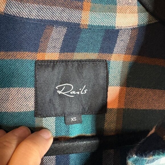 Rails Brando Mixed Plaid Button-Up Shirt in Heathrow - Picture 4 of 6